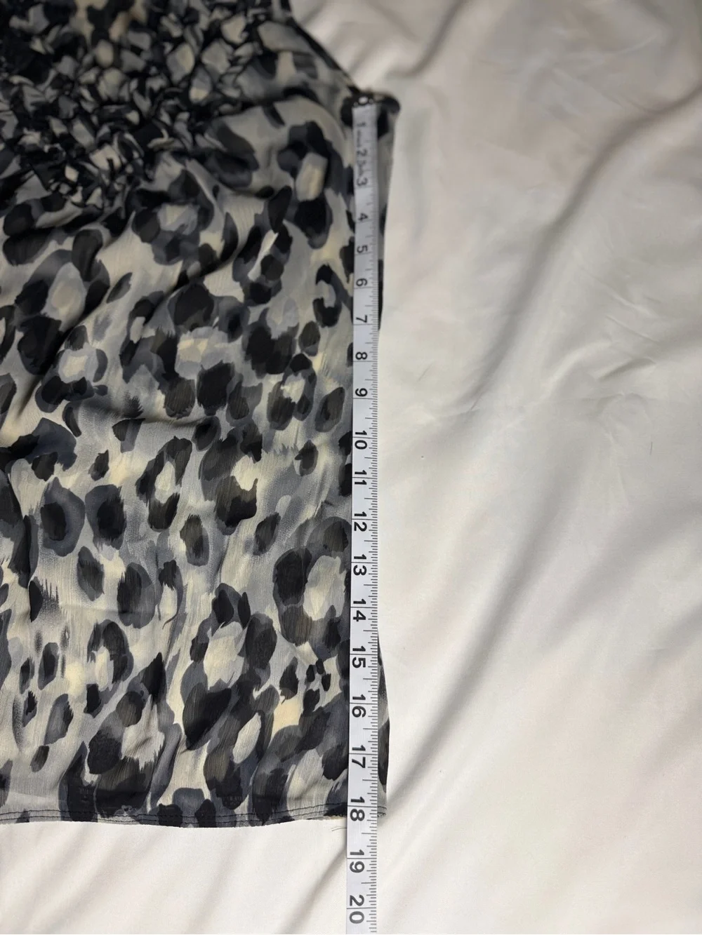 Sleeveless Ruffle Leopard Print Dress - Black & White